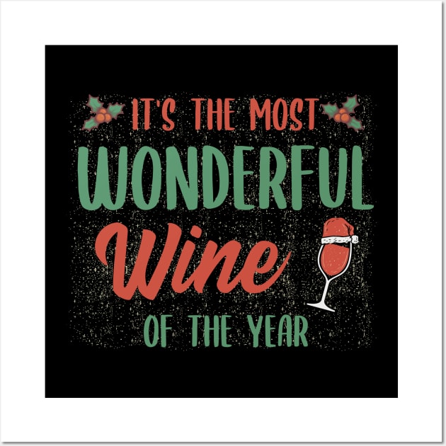 Christmas Wine lover gifts | Xmas Wine Quotes Wall Art by MGO Design